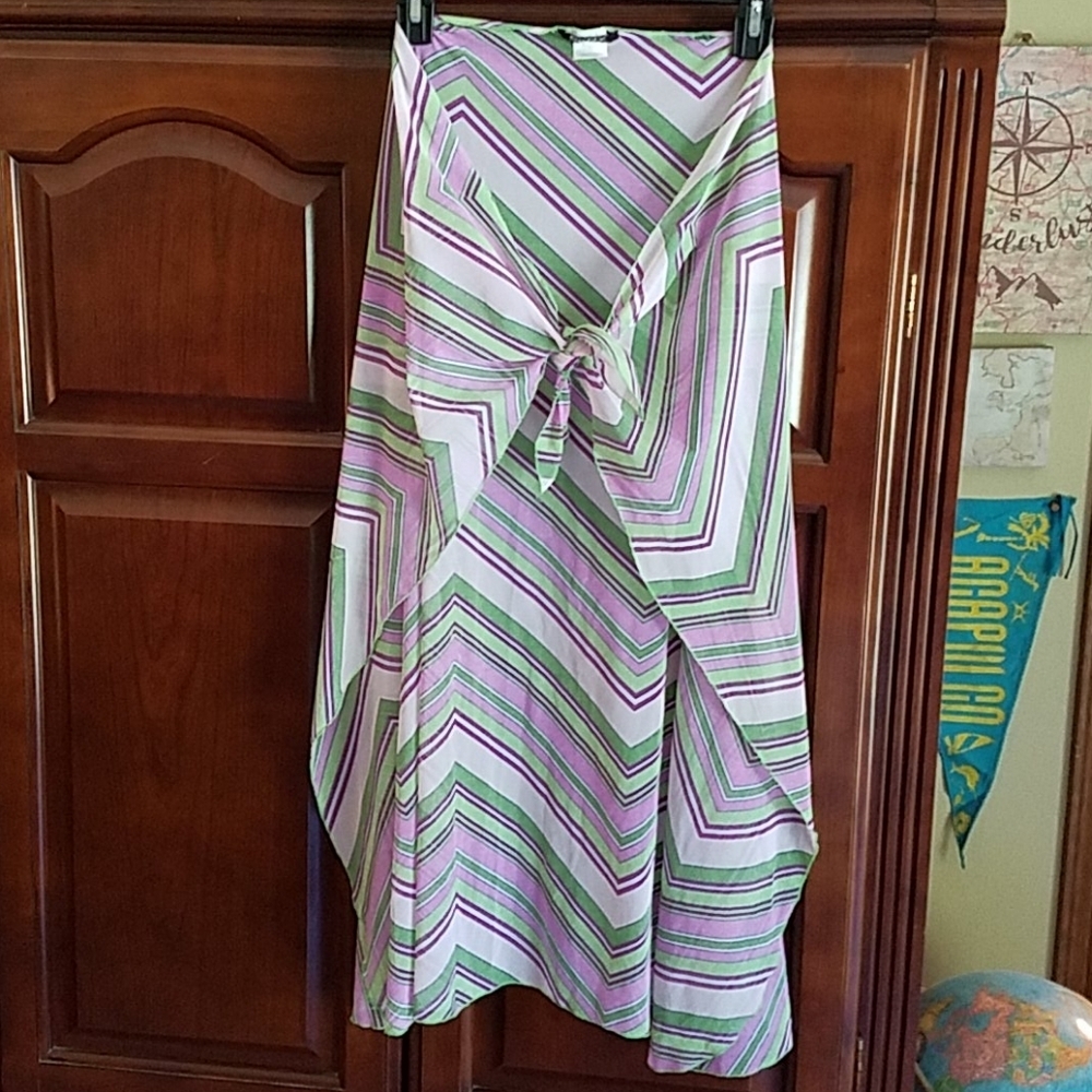 DKNY Striped Stretch Wrap